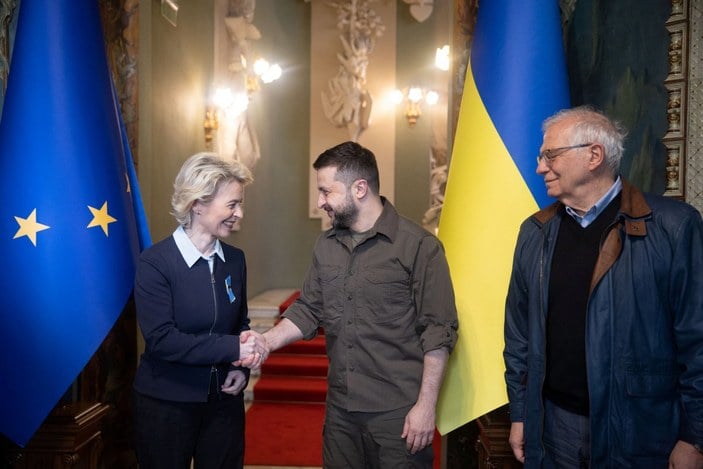 Avrupa Komisyonu Başkanı Leyen: Ukrayna'ya yardımlar 10,1 milyar euroya ulaştı