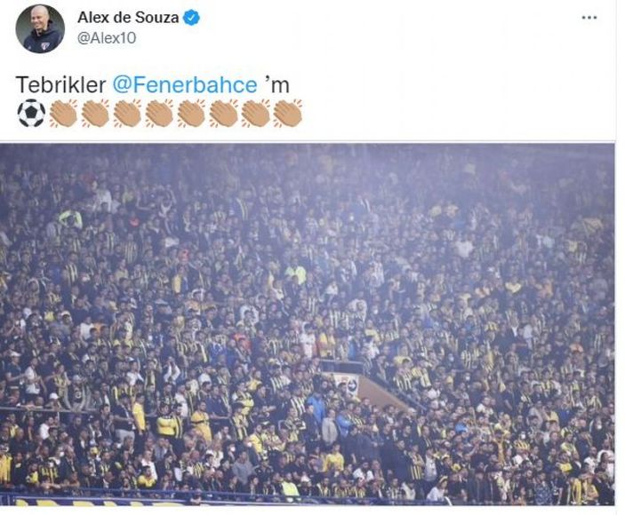 Alex de Souza'dan derbi zaferi sonrası paylaşım