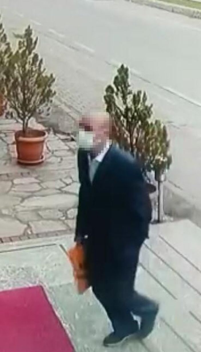 i Samsun'da takım elbiseli hırsız kamerada