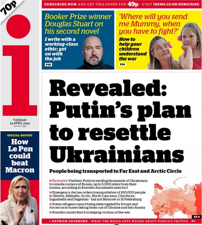 İngiliz basını: Putin, Ukraynalıları Sibirya ve Uzak Doğu'ya yerleştiriyor