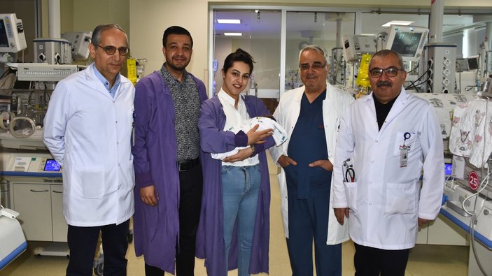 Konya'da, bağırsakları göğüs boşluğunda doğan bebek sağlığına kavuştu