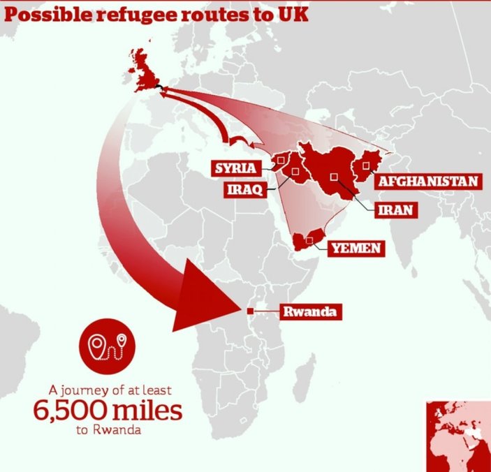 İngiltere, kaçak göçmenleri Ruanda'ya gönderecek