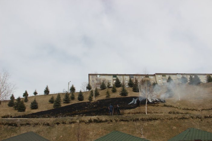 Erzurum’da Tiktok videosu için, mesire alanını yaktılar