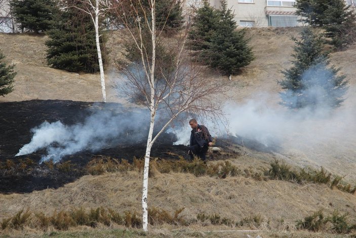 Erzurum’da Tiktok videosu için, mesire alanını yaktılar