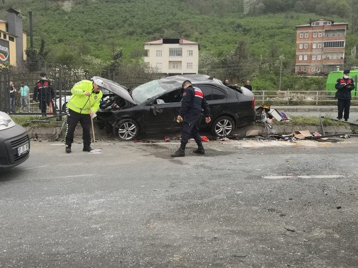 Trabzon’da 25 yaşındaki gencin öldüğü feci kaza kamerada