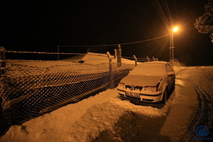 Trakya'nın yüksek kesimlerinde kar yağışı