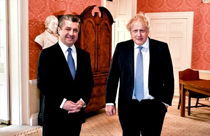 İngiltere Başbakanı Johnson, IKBY Başbakanı Barzani'yle görüştü