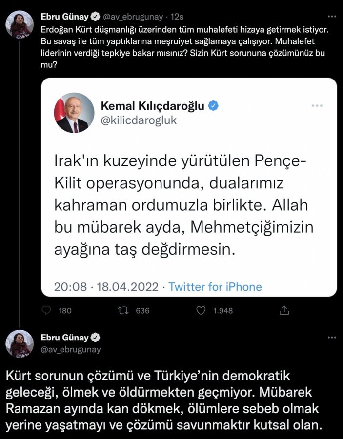 HDP'den Kemal Kılıçdaroğlu'nun operasyona desteğine tepki