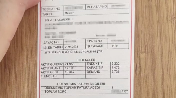 Kemal Kılıçdaroğlu'nun 3 aylık elektrik borcu