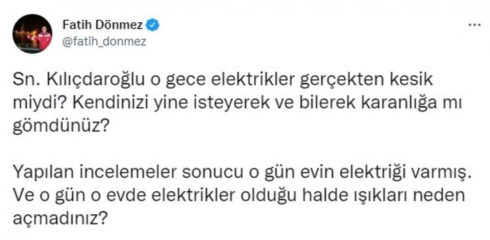 Fatih Dönmez: Kılıçdaroğlu'nun gittiği evde elektrik vardı