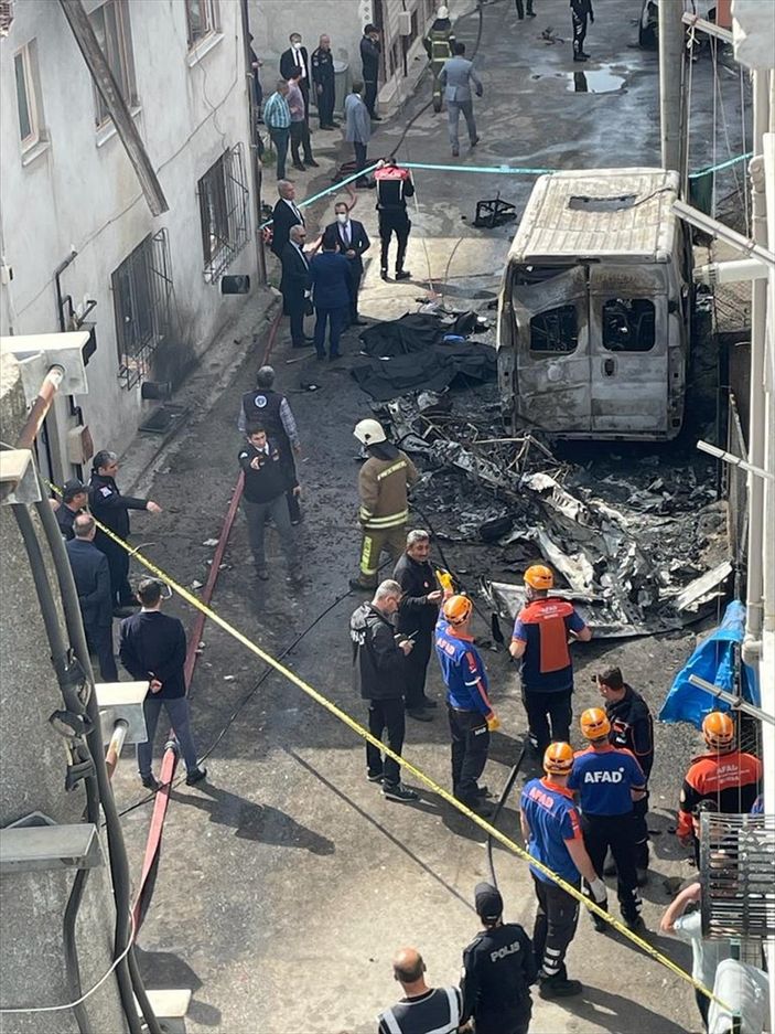 Bursa'da uçak düştü