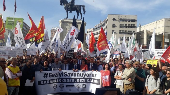 Gezi Parkı davası kararının ardından eylem yaptılar