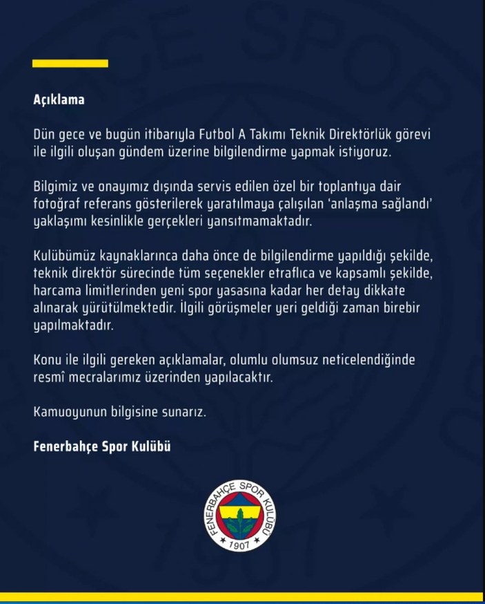 Fenerbahçe, Jorge Jesus ile anlaştı mı? İşte o resmi açıklama..