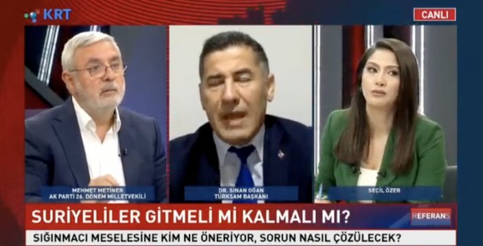 KRT TV'de Mehmet Metiner ve Sinan Oğan tartışması