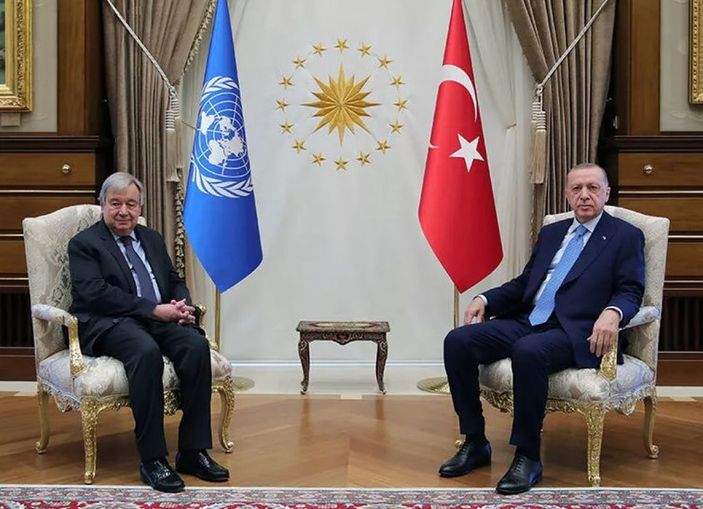 Cumhurbaşkanı Erdoğan, BM Genel Sekreteri Antonio Guterres ile görüştü