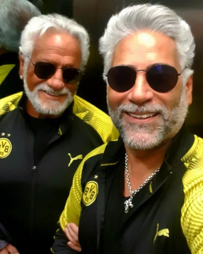 Tepeden tırnağa aynı! Fedon ve oğlu Theo Kalyoncu'yu görenler ayırt edemiyor