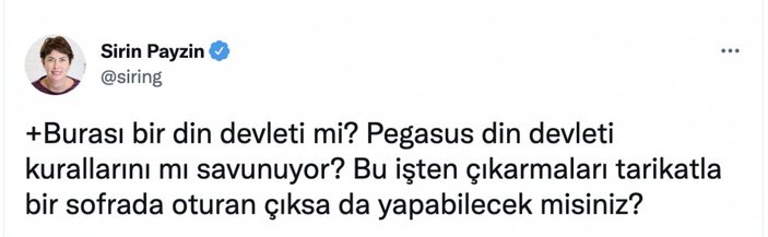 Şirin Payzın, alkolle Kadir Gecesi'ni aşağılayanlara sahip çıktı