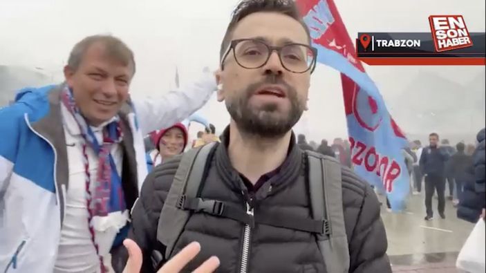 Trabzonsporlu taraftarların coşkusu