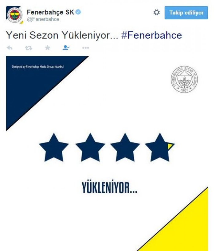 Fenerbahçe bu yıl da 4. yıldızı takamadı