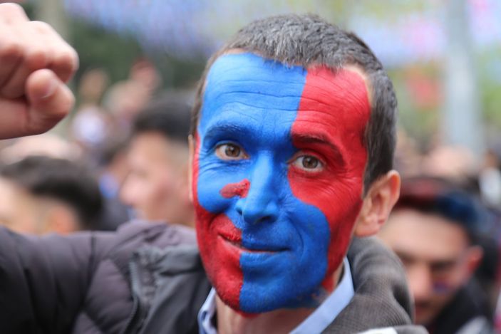 i Trabzonsporlu taraftarların coşkusu