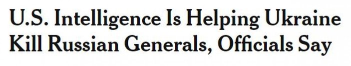 NY Times: ABD, Rus generallerin öldürülmesine yardım ediyor