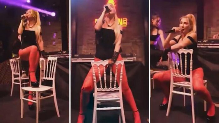 Hande Yener'in sandalye dansı