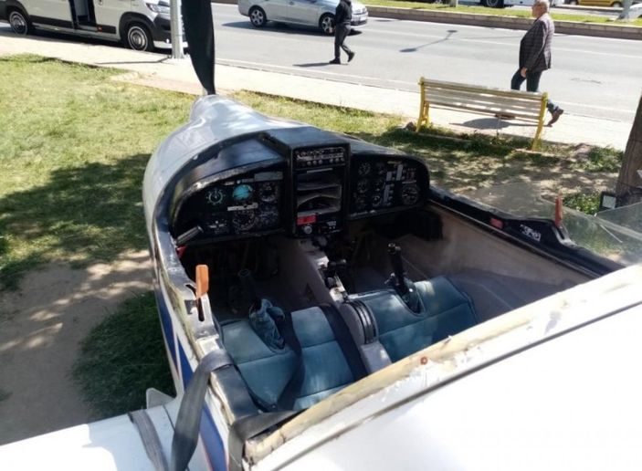 Tekirdağ'da tanıtım amaçlı meydana konulan uçak tahrip edildi