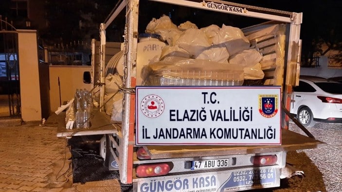 Elazığ'da 3 bin 500 litre kaçak içki ele geçirildi