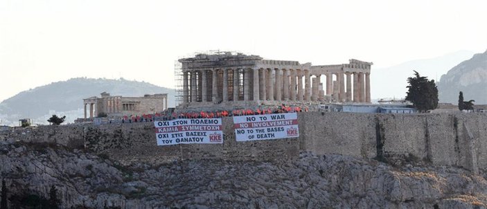 Yunanistan, ABD üslerine karşı eyleme sahne oldu