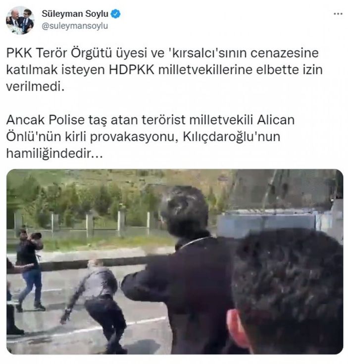 HDP'li vekil Alican Önlü'den polislere taşlı saldırı