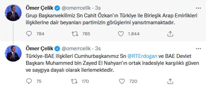 Ömer Çelik, Cahit Özkan'ın açıklamalarını yorumladı