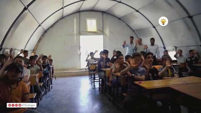 Türkiye'nin Suriye'nin kuzeyindeki çalışmalarını gösteren video