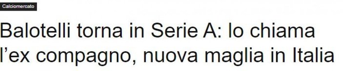 Spezia, Mario Balotelli'yi istiyor