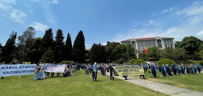 Boğaziçi Üniversitesi'ndeki eylemlerde 500'ncü güne girildi