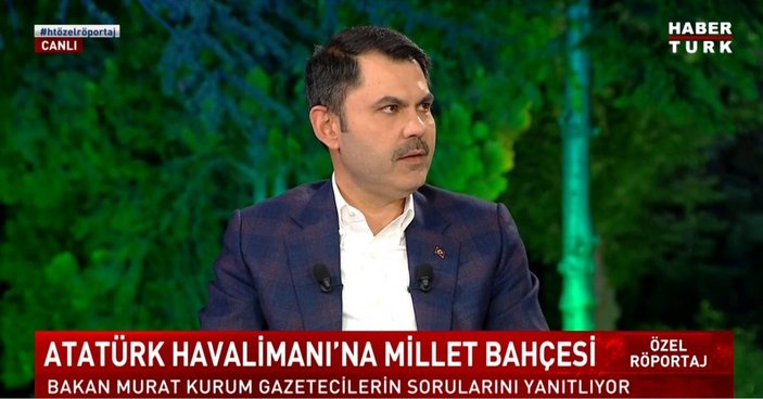 Murat Kurum'dan Atatürk Havalimanı'na yapılan Millet Bahçesi eleştirilerine yanıt