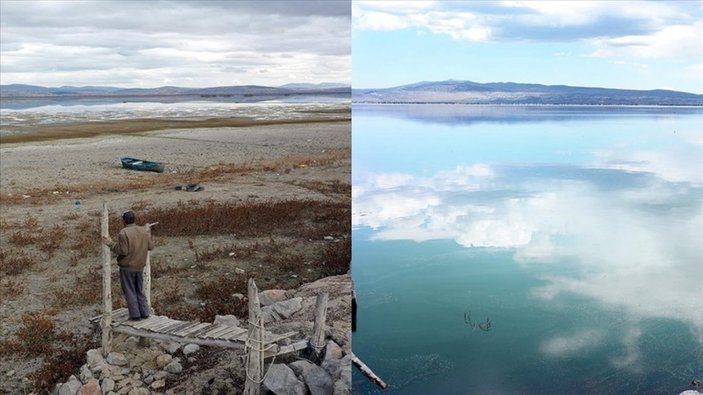 Konya'daki Suğla Gölü, kar suları ve yağışlarla yeniden hayat buldu