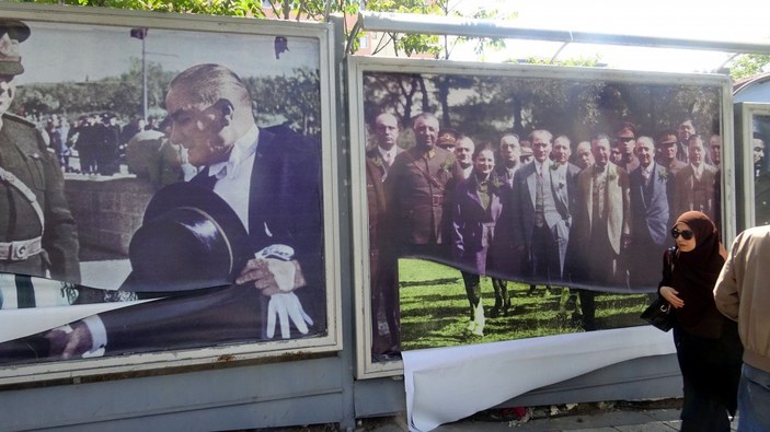 Avcılar’da Atatürk posterlerini yırtıp kaçtılar