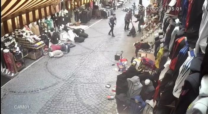 d Beyazıt'taki çatışma güvenlik kamerasında