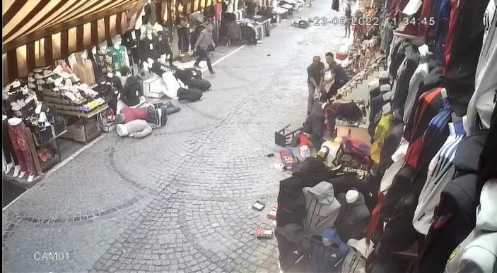 d Beyazıt'taki çatışma güvenlik kamerasında