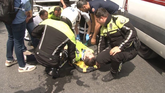 Şişli’de 'dur' ihtarına uymayan sürücü, polise çarptı