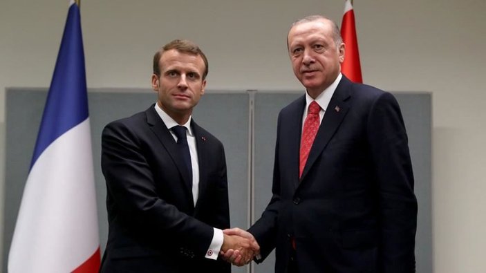 Cumhurbaşkanı Erdoğan, Emmanuel Macron ile görüştü