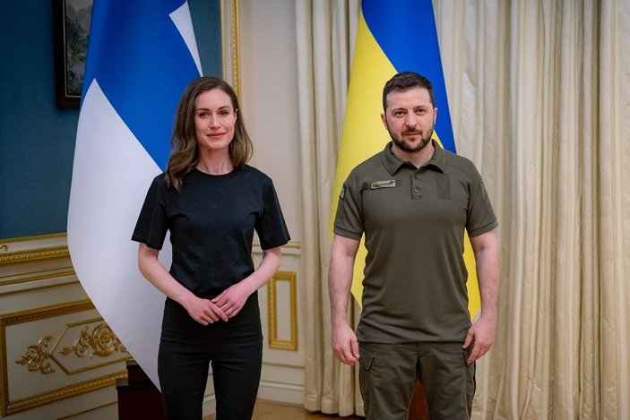 Finlandiya Başbakanı Sanna Marin, Ukrayna'ya gitti