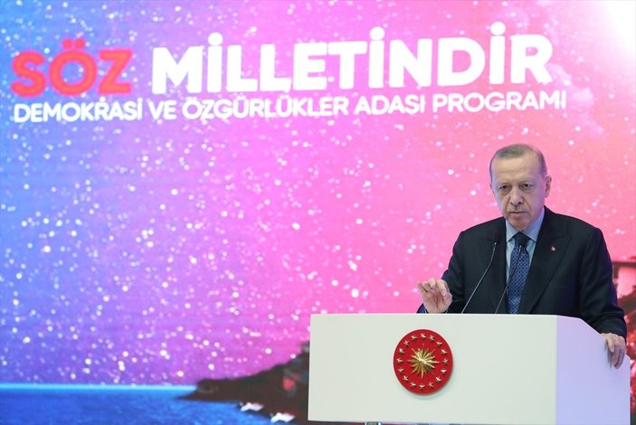 Cumhurbaşkanı Erdoğan'ın, Demokrasi ve Özgürlükler Adası'ndaki konuşması