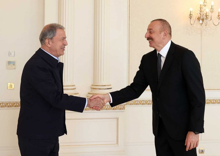 Hulusi Akar ve komuta kademesi, İlham Aliyev ile görüştü