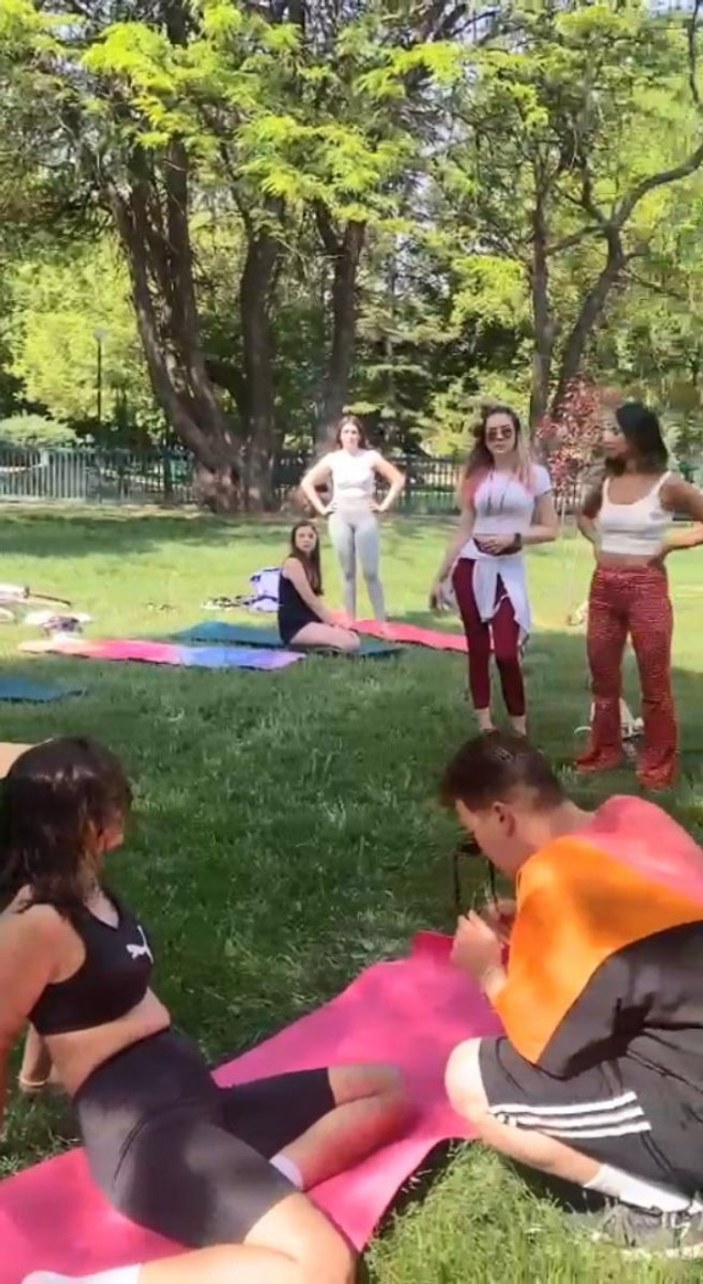 Eskişehir’deki parkta yoga yaptırılmadı