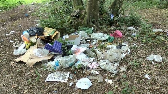 d Belgrad Ormanı'ndan piknikçiler gitti, çöpler kaldı