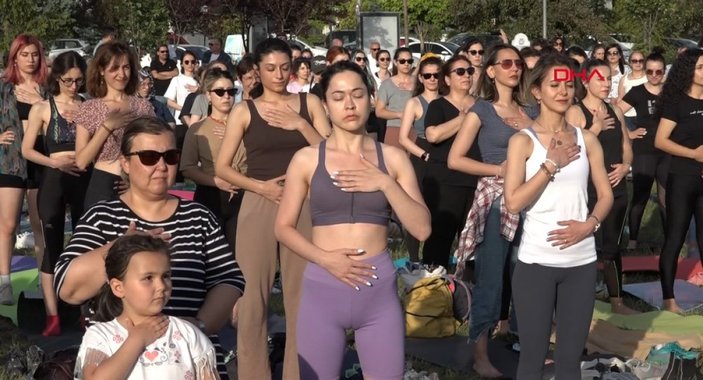 Eskişehir'de kadınlardan yoga yasağı tepkisi