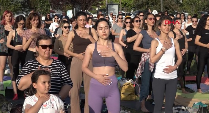 Eskişehir'de kadınlardan yoga yasağı tepkisi