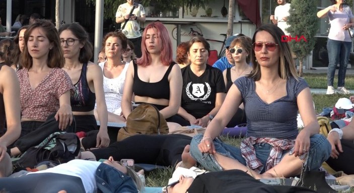 Eskişehir'de kadınlardan yoga yasağı tepkisi