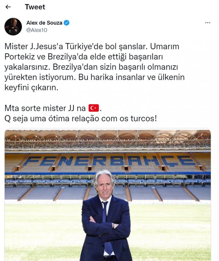 Alex de Souza, Jorge Jesus için ne söyledi?